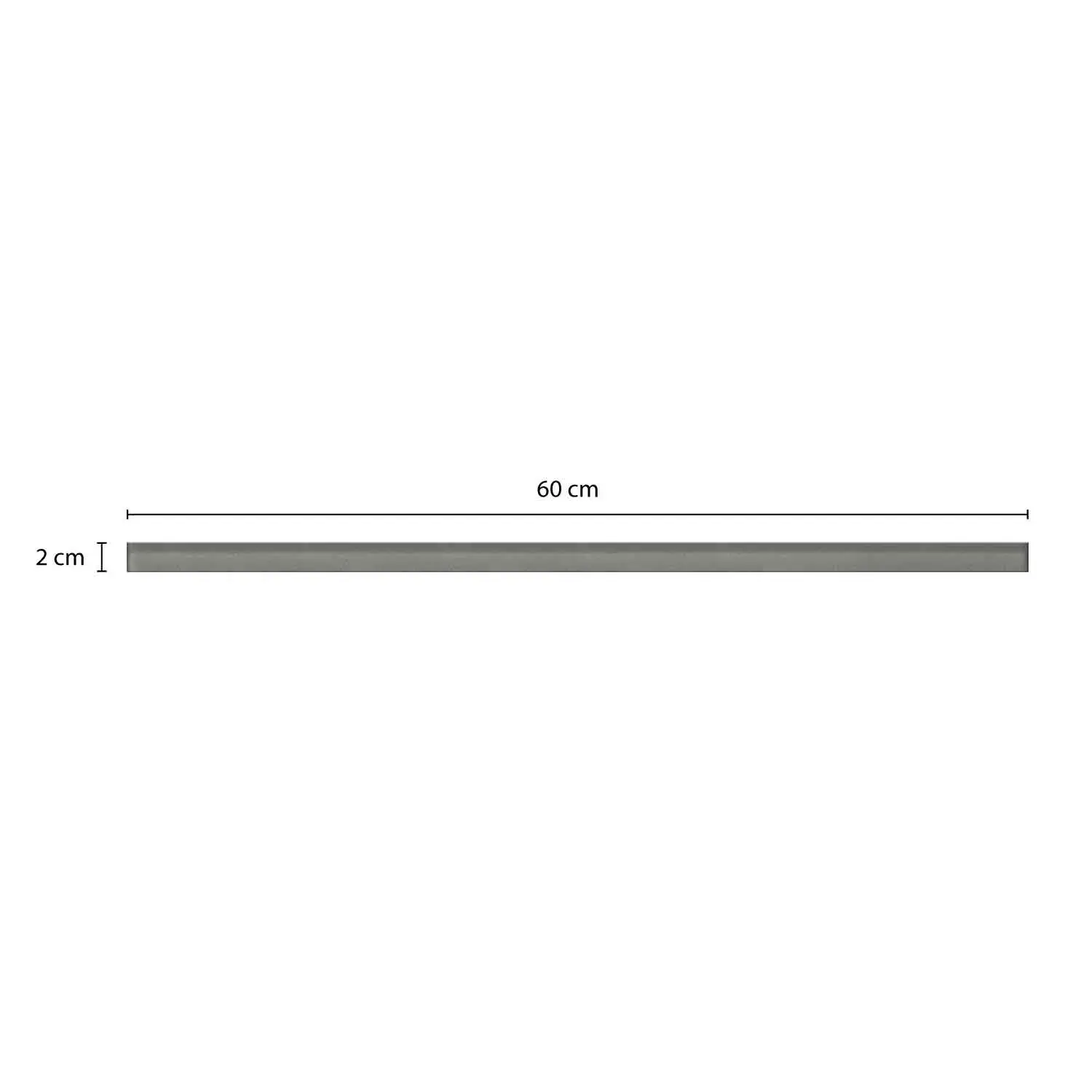 Plumón Vidrio Acero 60 x 2 cm KANTU (Pieza)