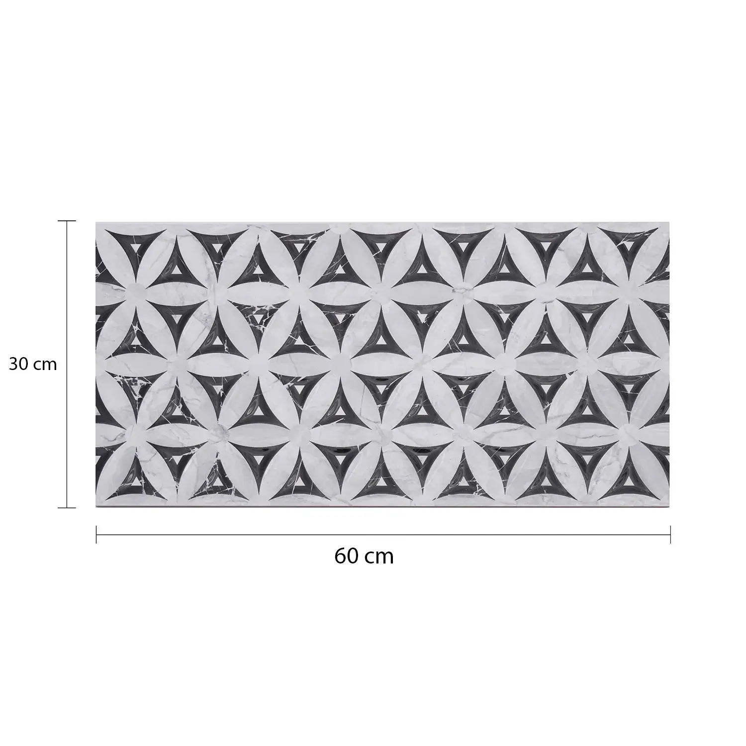 Decorado Amora Black MAASTRICHT 30 x 60 cm (Pieza)