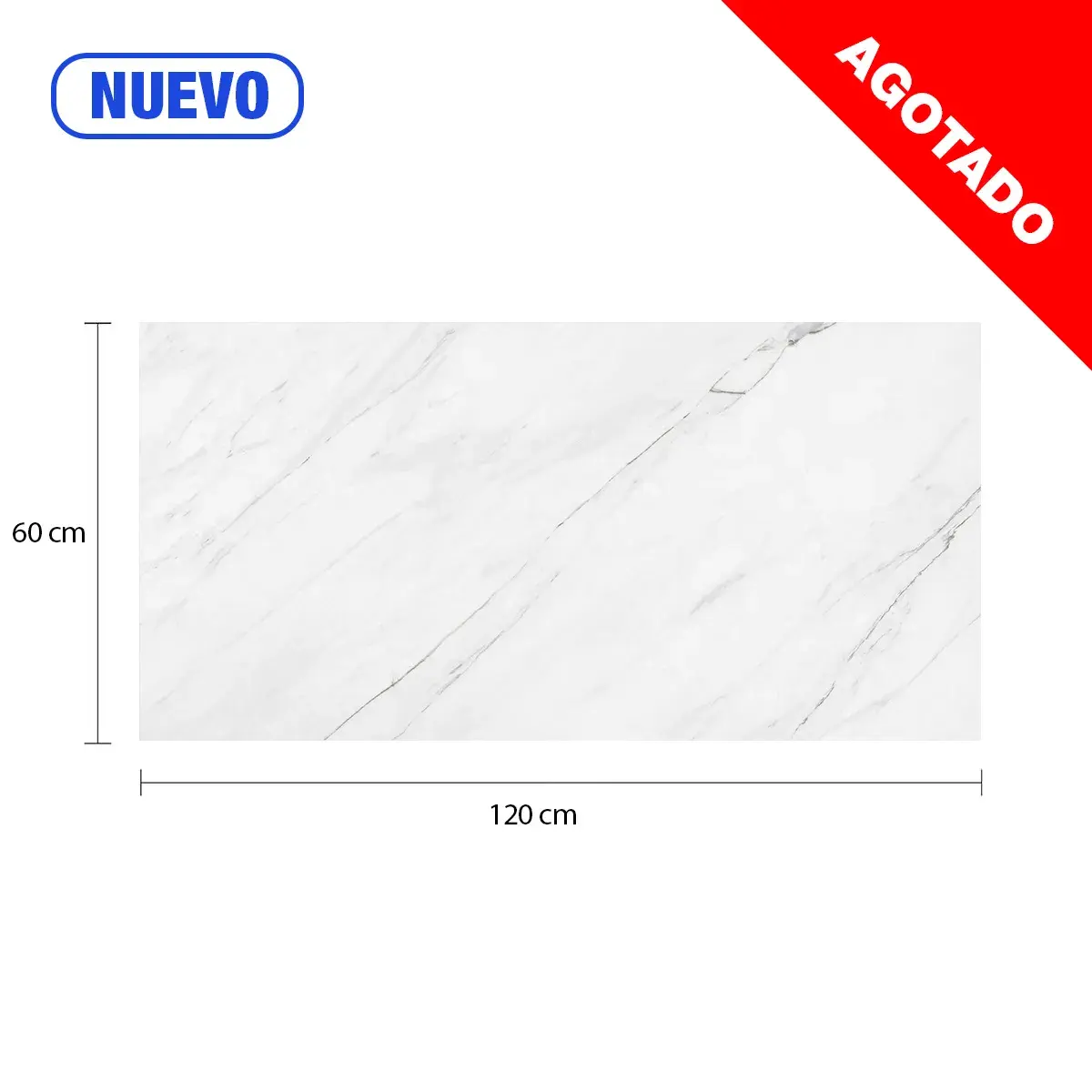 Porcelanato Meson Marmol Carrara White MAASTRICHT 60 x 120 cm por 1m²