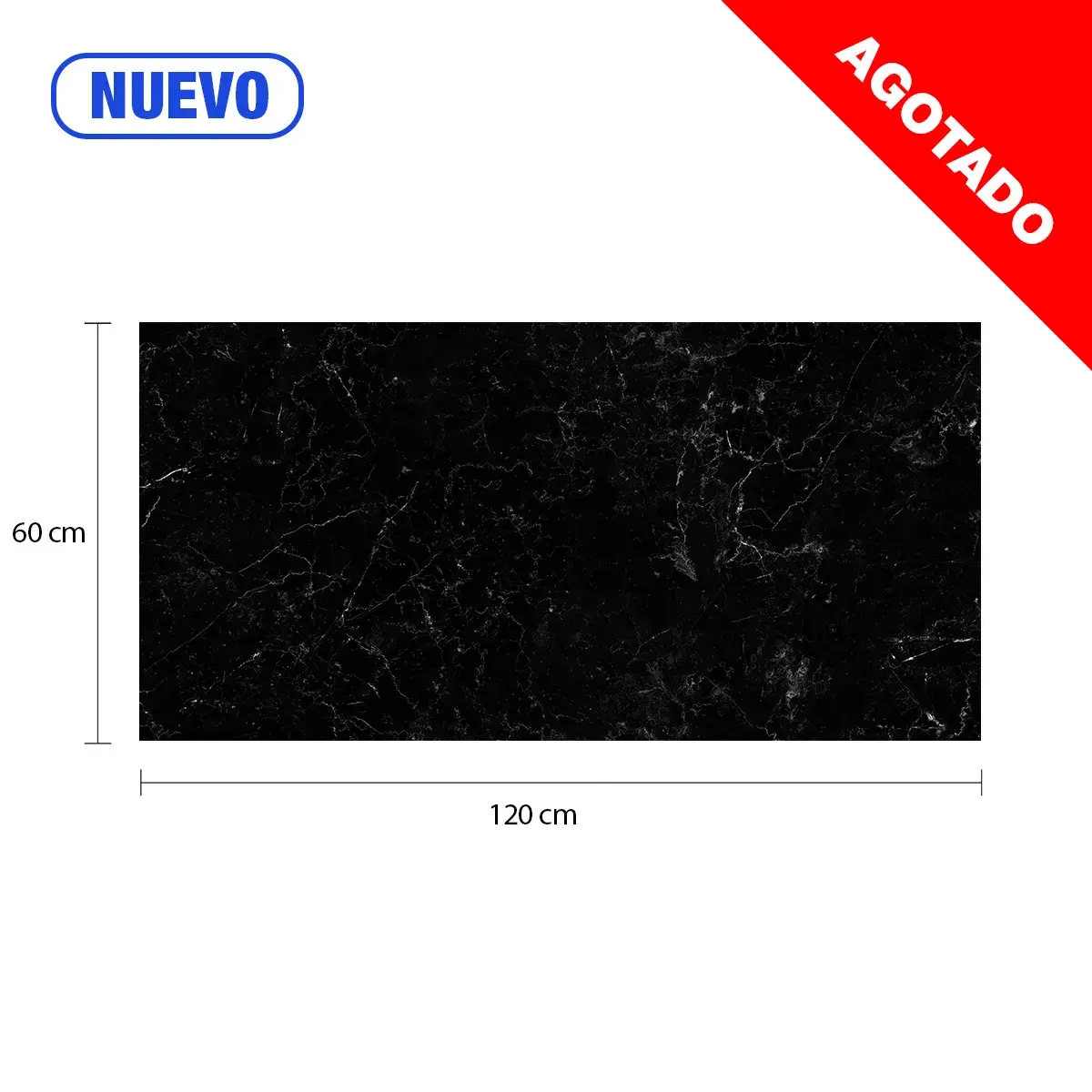 Porcelanato Meson Marmol Monzón Black HG MAASTRICHT 60 x 120 cm por 1m²